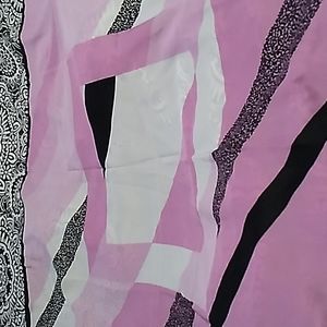 Vintage Norma Dori Women's scarf purple, white & black 30 x 30.5 inches